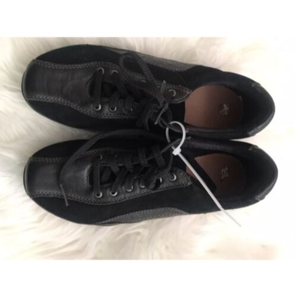Taos Steady Women black leather sneaker SDY-12697  sz 6.5 EUR 37 - no insoles